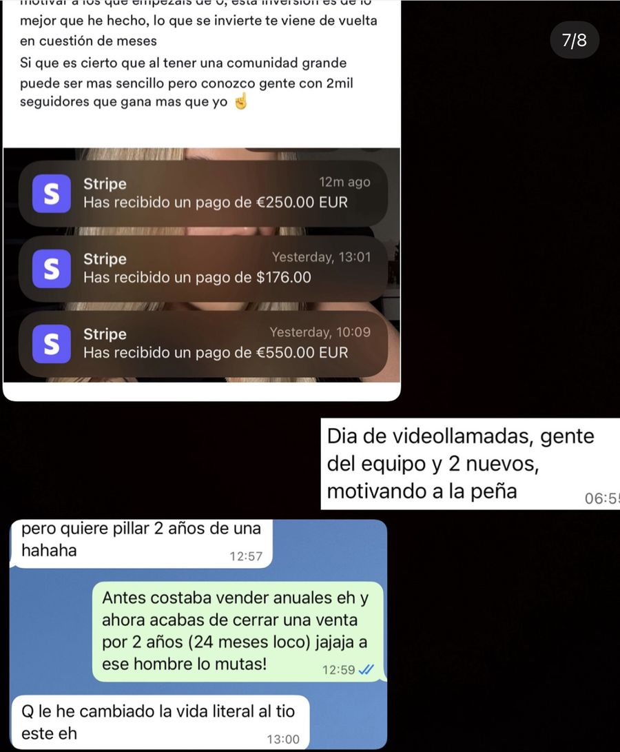 Notificaciones de pagos de Stripe y chat: antes costaba vender anuales y ahora acabas de cerrar una venta por 24 meses